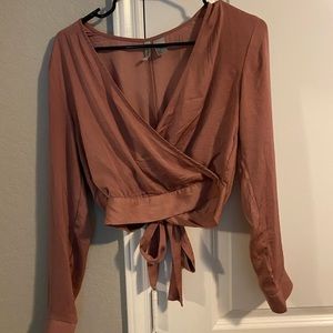 H&M satin-style crop top